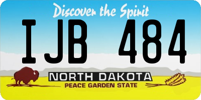 ND license plate IJB484