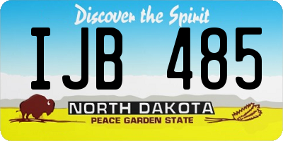 ND license plate IJB485