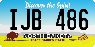 ND license plate IJB486