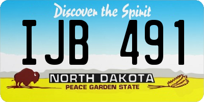 ND license plate IJB491