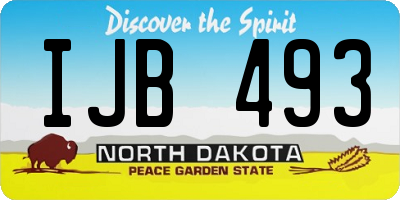 ND license plate IJB493