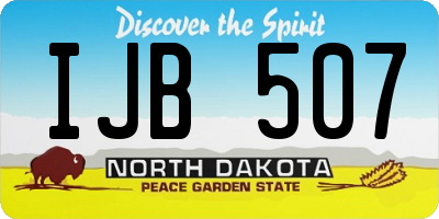 ND license plate IJB507