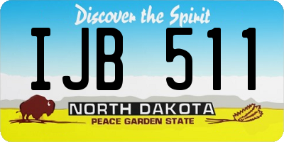 ND license plate IJB511