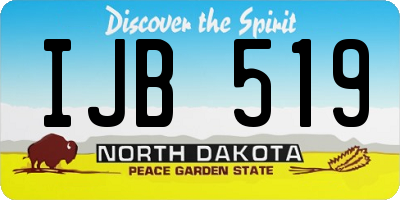 ND license plate IJB519