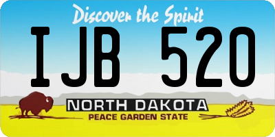 ND license plate IJB520