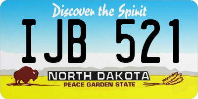 ND license plate IJB521