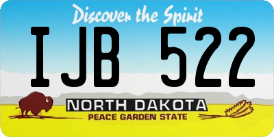 ND license plate IJB522