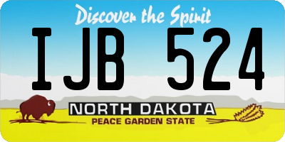 ND license plate IJB524