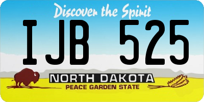 ND license plate IJB525