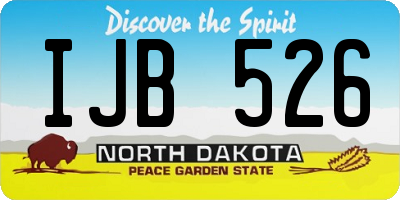 ND license plate IJB526