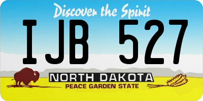 ND license plate IJB527