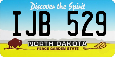 ND license plate IJB529