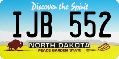 ND license plate IJB552
