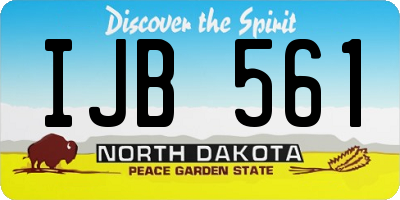 ND license plate IJB561