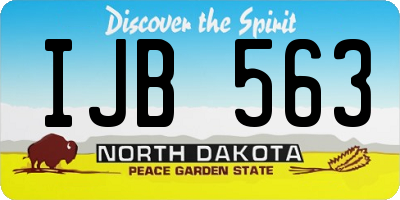 ND license plate IJB563