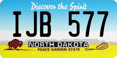 ND license plate IJB577