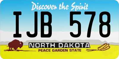 ND license plate IJB578