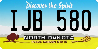 ND license plate IJB580