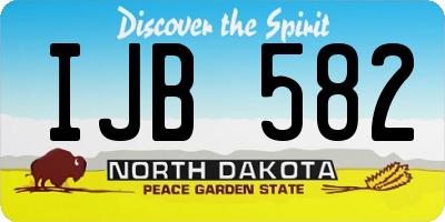 ND license plate IJB582