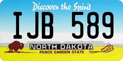 ND license plate IJB589