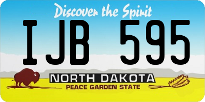 ND license plate IJB595