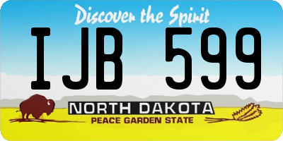 ND license plate IJB599
