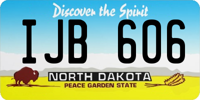 ND license plate IJB606