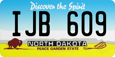 ND license plate IJB609