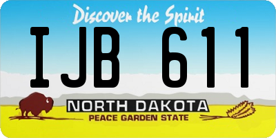 ND license plate IJB611