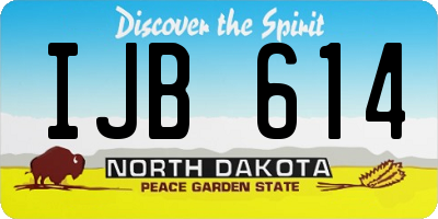 ND license plate IJB614