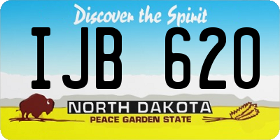 ND license plate IJB620