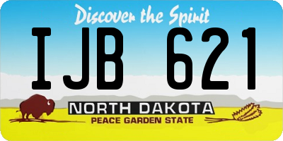 ND license plate IJB621