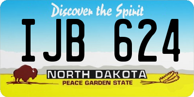 ND license plate IJB624