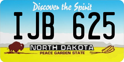 ND license plate IJB625