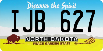 ND license plate IJB627