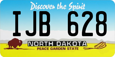 ND license plate IJB628