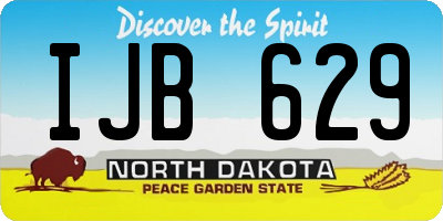 ND license plate IJB629