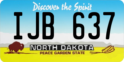 ND license plate IJB637