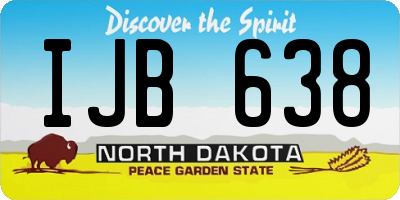 ND license plate IJB638