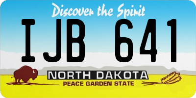ND license plate IJB641