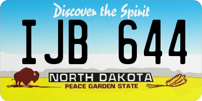 ND license plate IJB644