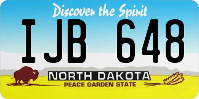 ND license plate IJB648