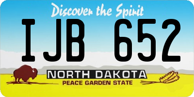 ND license plate IJB652