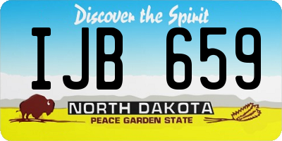 ND license plate IJB659
