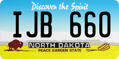 ND license plate IJB660