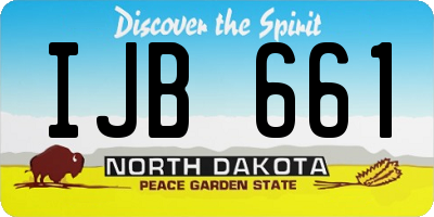 ND license plate IJB661