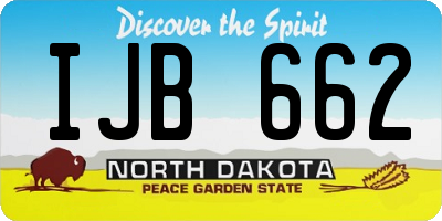ND license plate IJB662