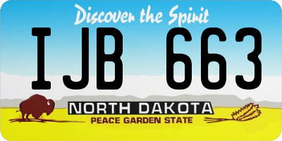 ND license plate IJB663