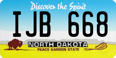 ND license plate IJB668