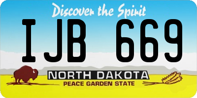 ND license plate IJB669
